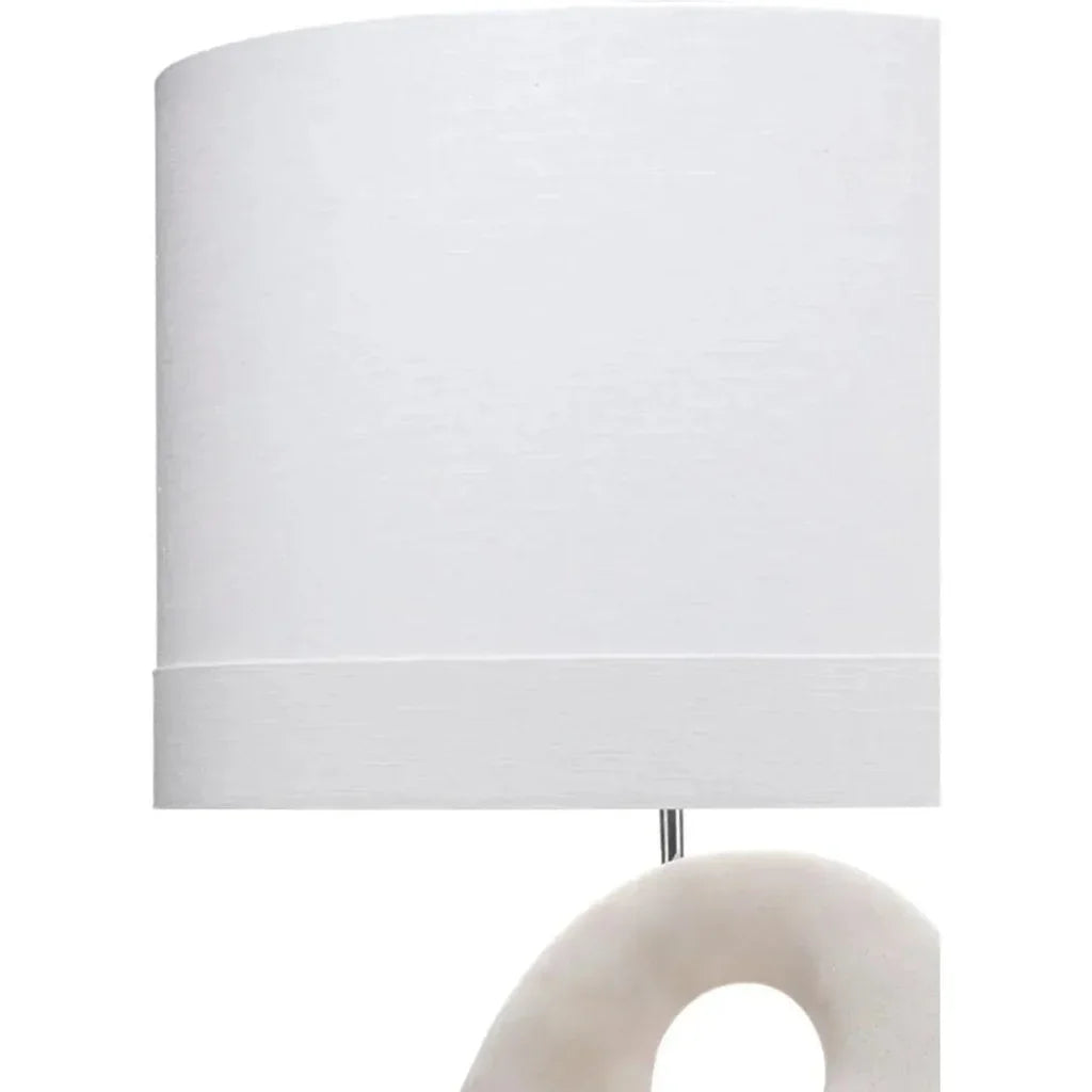 Jamie Young White Polyresin Obscure Table Lamp