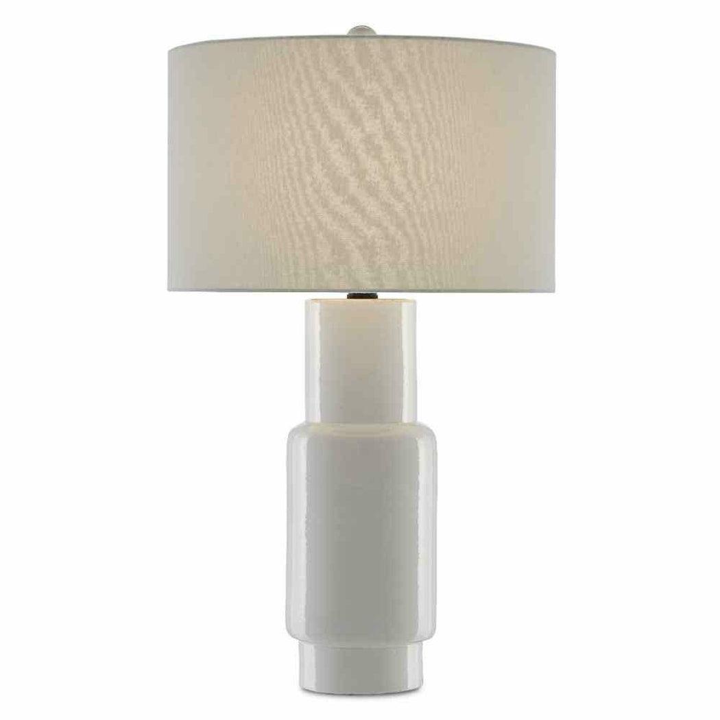 White Satin Black Janeen White Table Lamp Table Lamps Sideboards and Things By Currey & Co