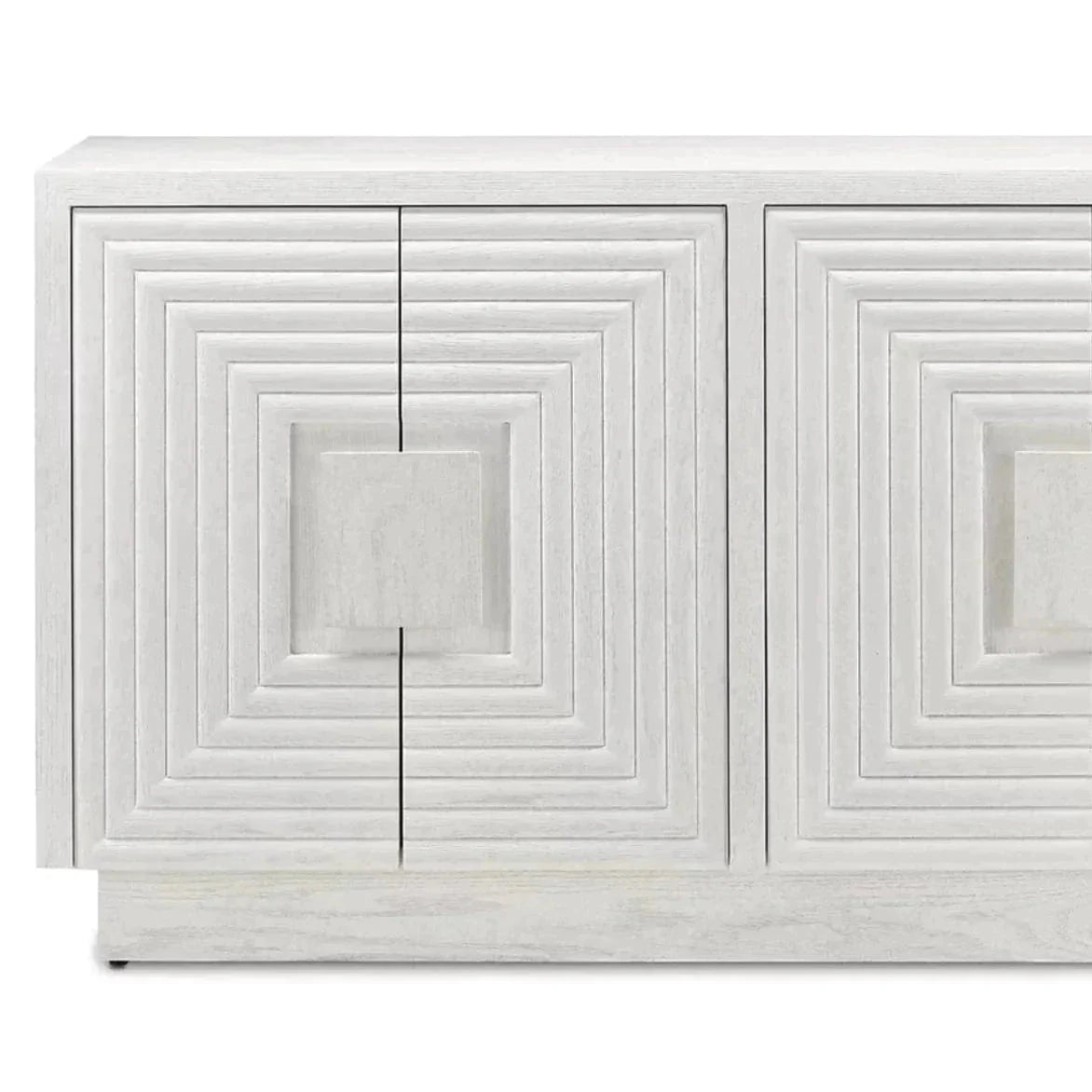 White Sideboard Modern Carved Wood Whitewashed Credenza Sideboards Sideboards and Things By Currey & Co