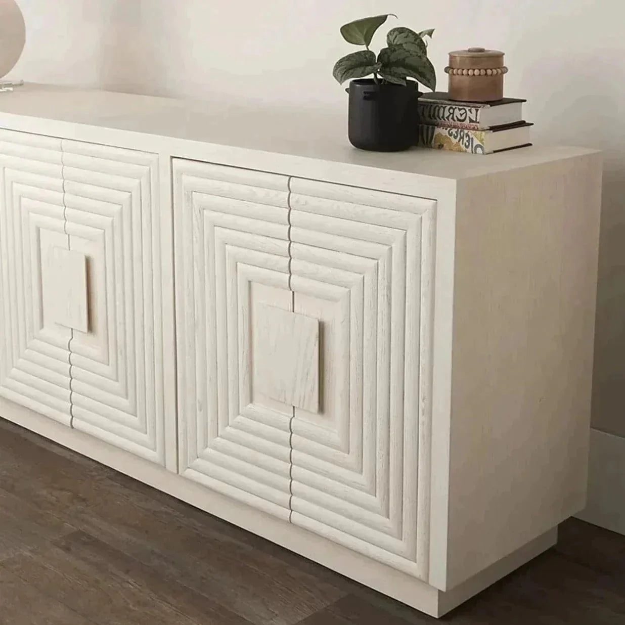 White Sideboard Modern Carved Wood Whitewashed Credenza Sideboards Sideboards and Things By Currey & Co