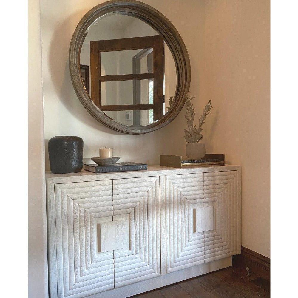 White Sideboard Modern Carved Wood Whitewashed Credenza Sideboards Sideboards and Things By Currey & Co