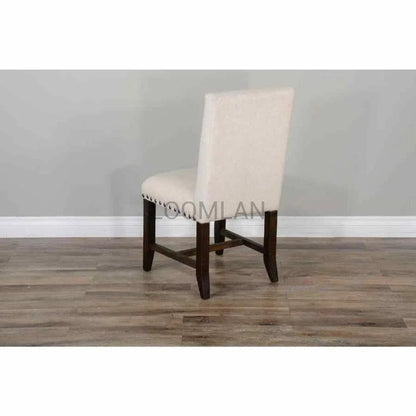 White Upholstered Vivian Dining Chair With Nailhead Dining Chairs Sideboards and Things By Sunny D