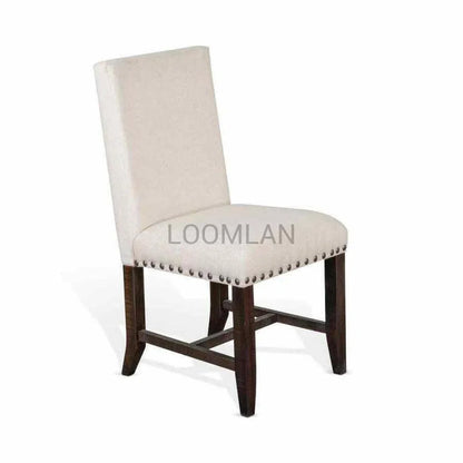 White Upholstered Vivian Dining Chair With Nailhead Dining Chairs Sideboards and Things By Sunny D