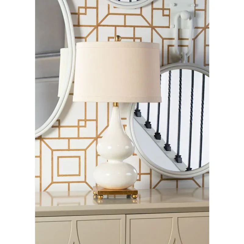 Whitney Glazed Ceramic Table Lamp - LOOMLAN - Wildwood - Table Lamps