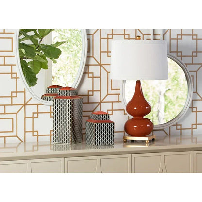Whitney Glazed Ceramic Table Lamp - LOOMLAN - Wildwood - Table Lamps