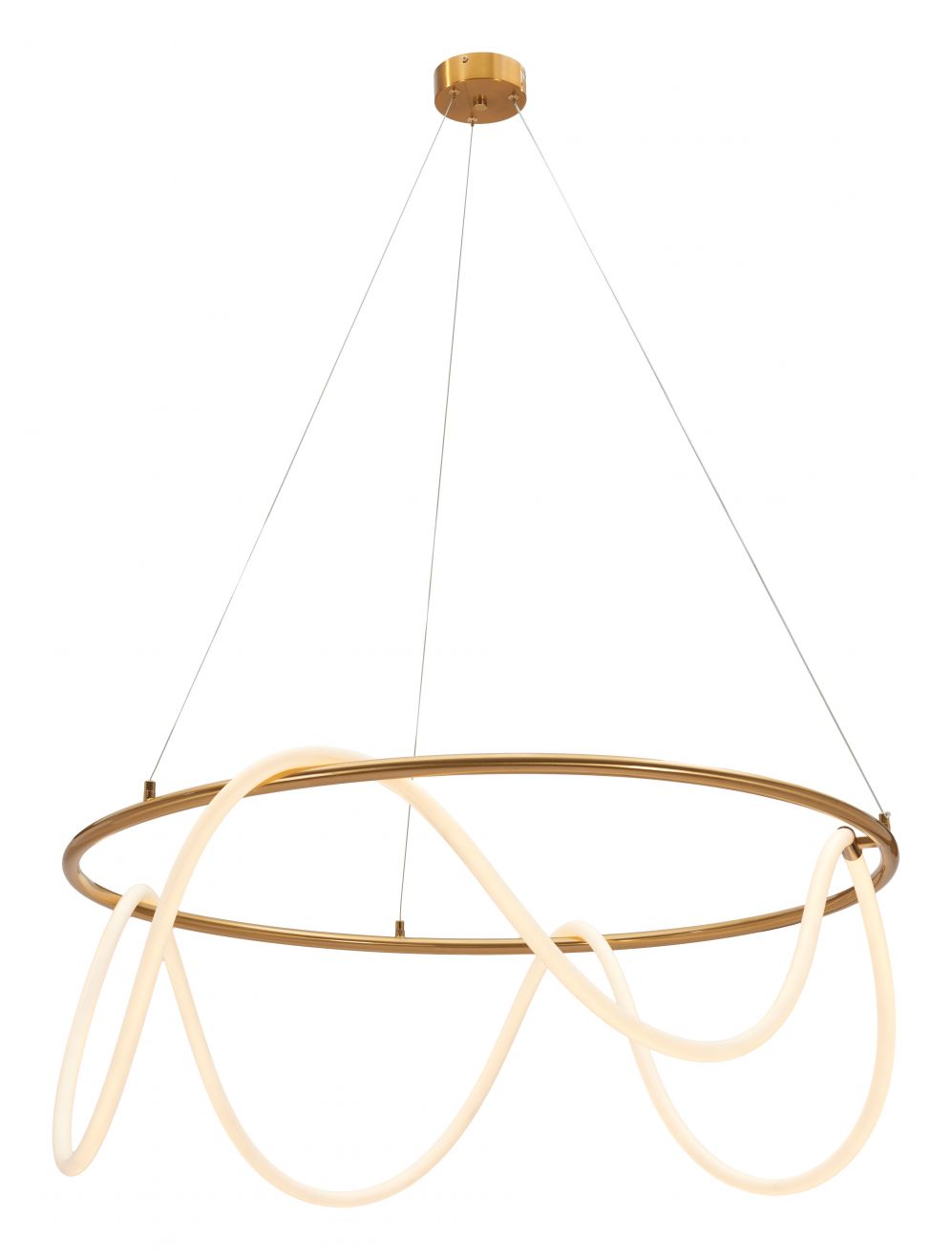 Zuo Modern Wiber Golden Steel Ceiling Lamp