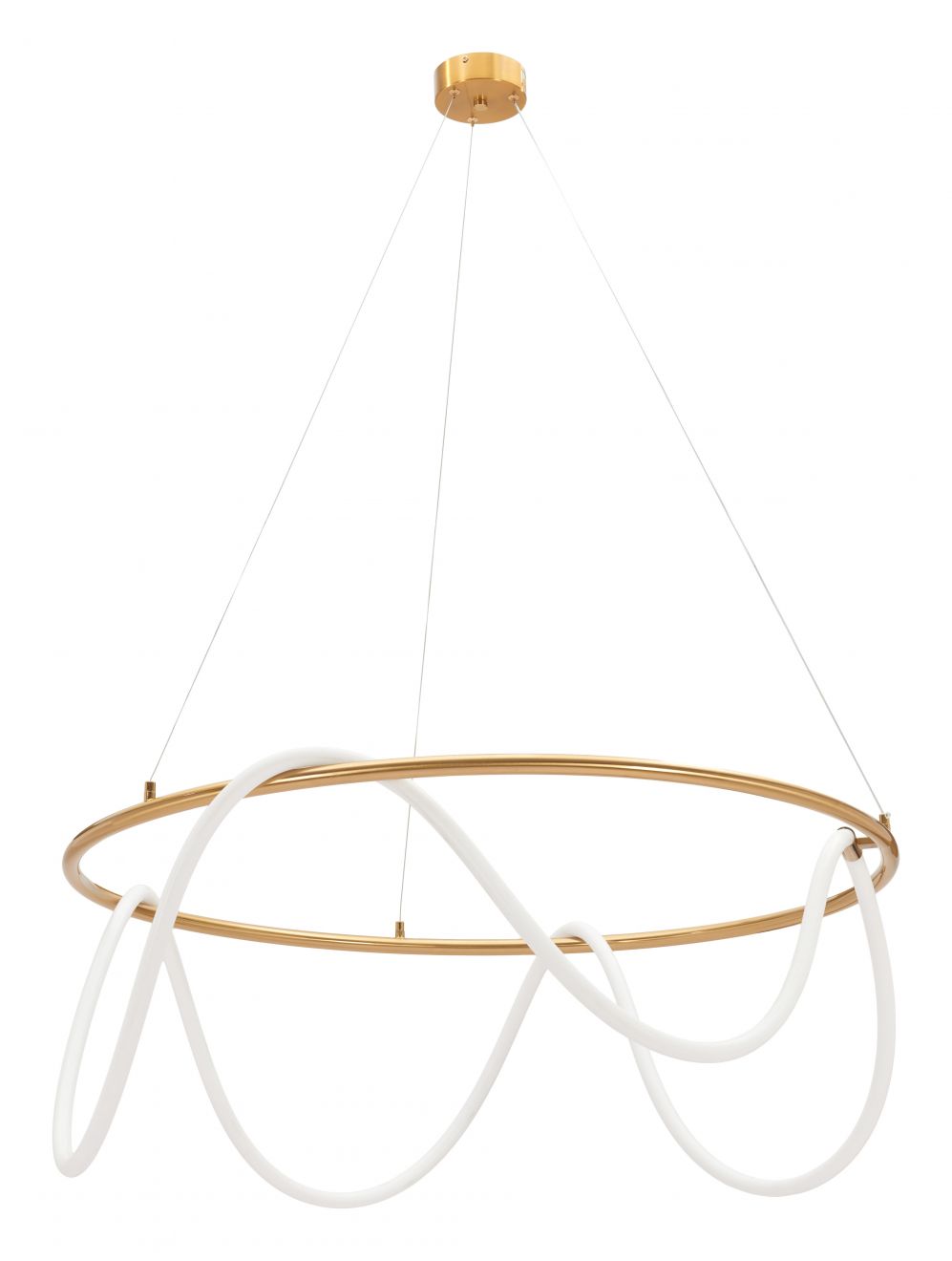Zuo Modern Wiber Golden Steel Ceiling Lamp