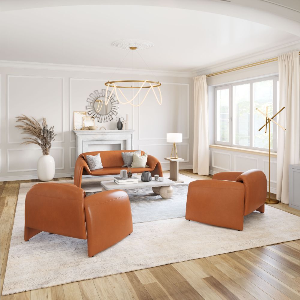 Zuo Modern Wiber Golden Steel Ceiling Lamp