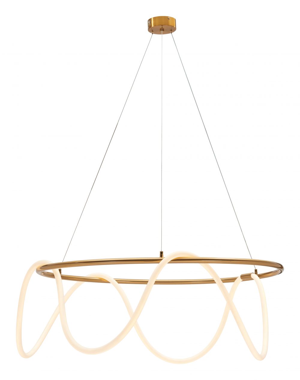 Zuo Modern Wiber Golden Steel Ceiling Lamp