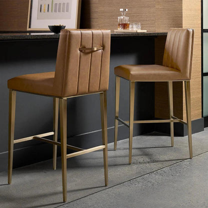 SUNPAN Wilbur Faux Leather Barstool