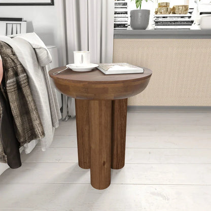 Wilder Wooden Round Side Table