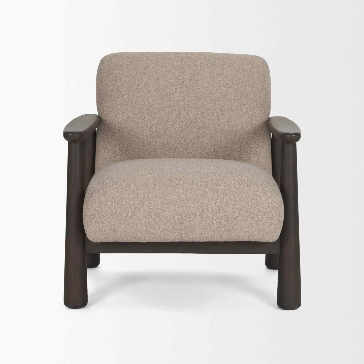 Willmar Mushroom Gray Fabric Lounge Chair