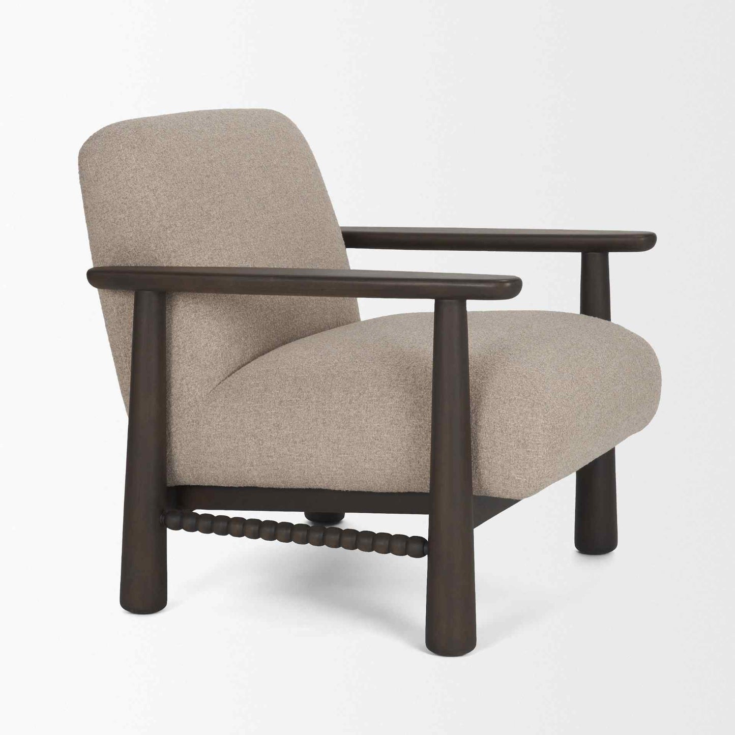 Willmar Mushroom Gray Fabric Lounge Chair