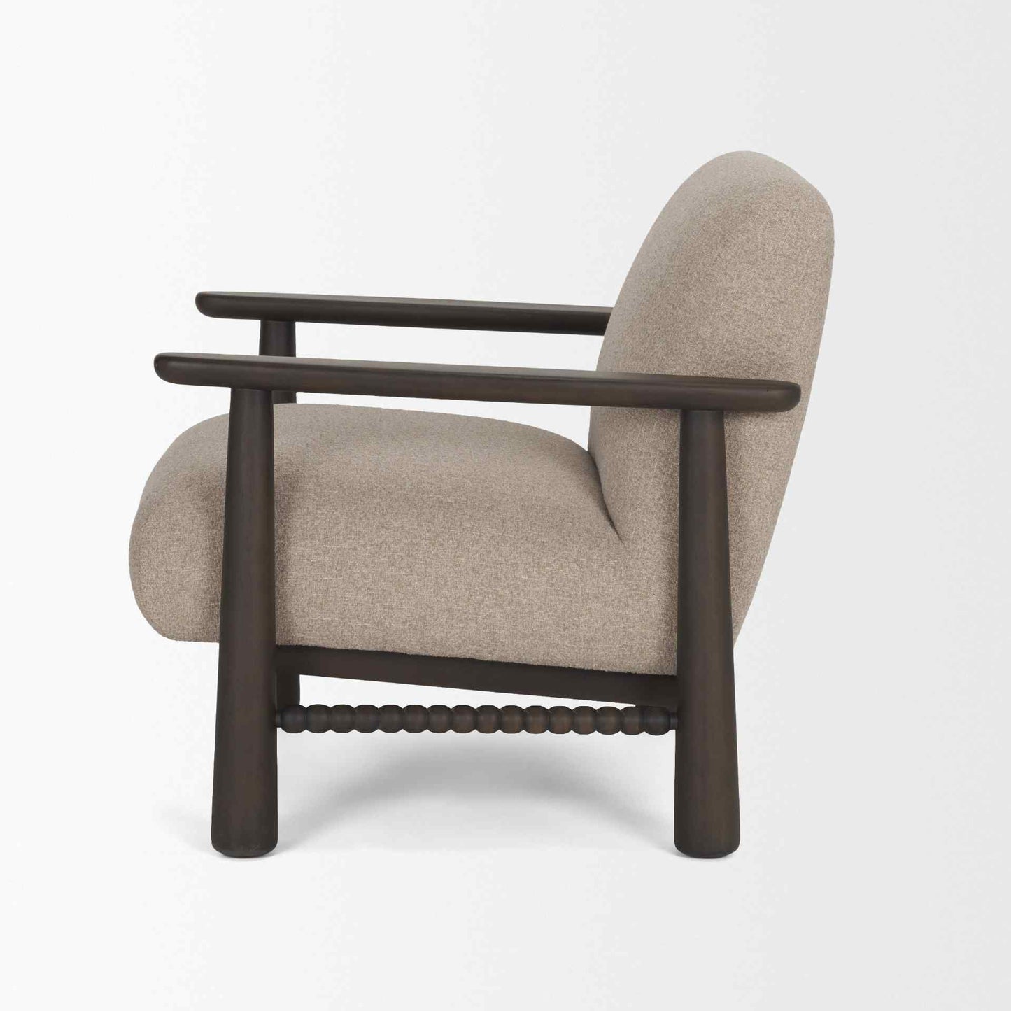 Willmar Mushroom Gray Fabric Lounge Chair