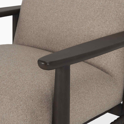 Willmar Mushroom Gray Fabric Lounge Chair