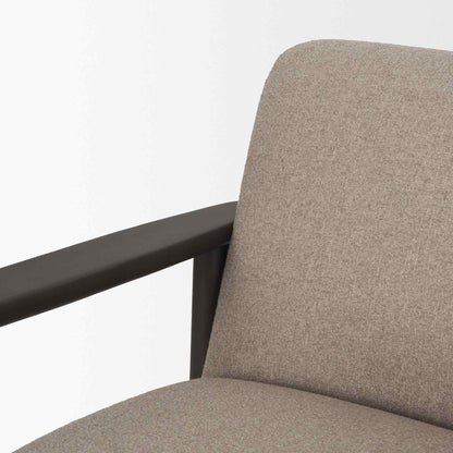 Willmar Mushroom Gray Fabric Lounge Chair