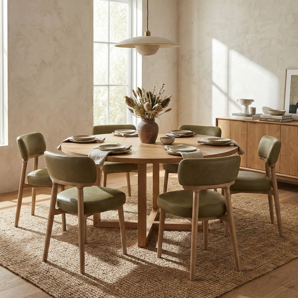 LH Home Willow Leather Armless Dining Chair (Set of 2)