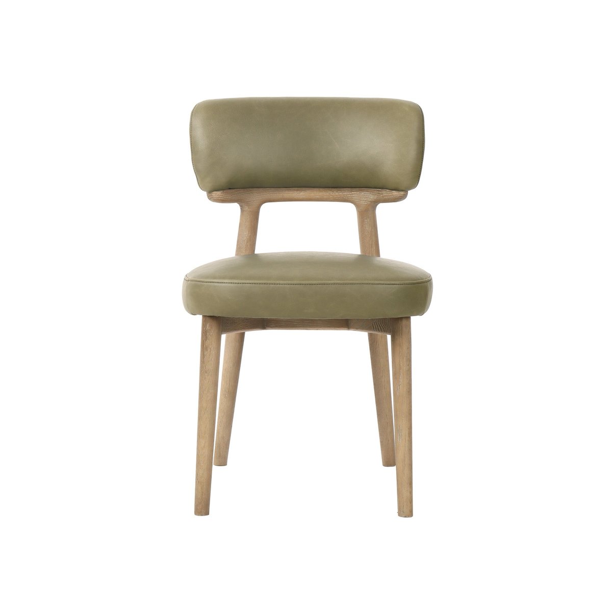 LH Home Willow Leather Armless Dining Chair (Set of 2)