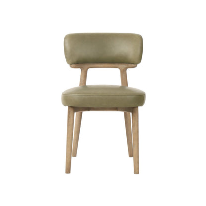 LH Home Willow Leather Armless Dining Chair (Set of 2)