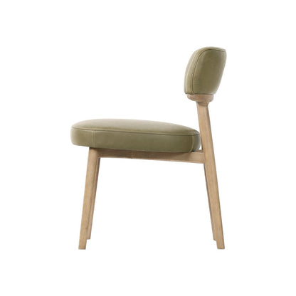 LH Home Willow Leather Armless Dining Chair (Set of 2)