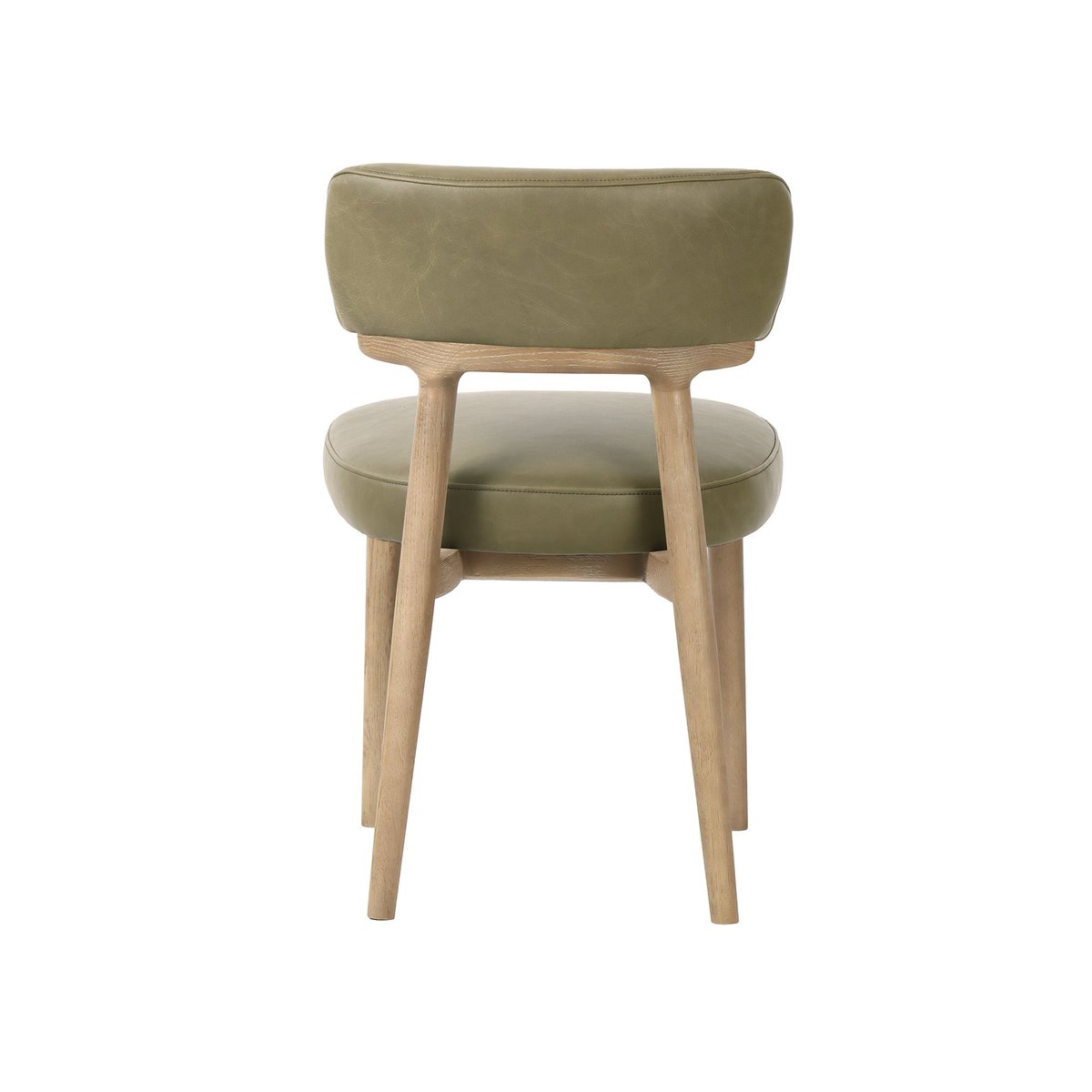 LH Home Willow Leather Armless Dining Chair (Set of 2)