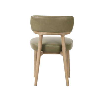 LH Home Willow Leather Armless Dining Chair (Set of 2)