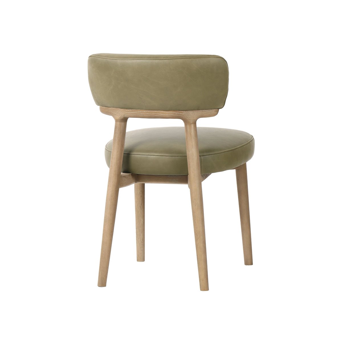 LH Home Willow Leather Armless Dining Chair (Set of 2)