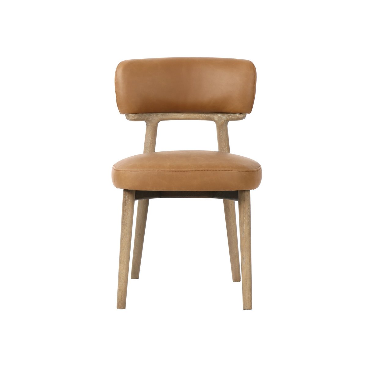 LH Home Willow Leather Armless Dining Chair (Set of 2)