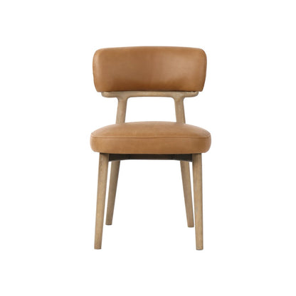 LH Home Willow Leather Armless Dining Chair (Set of 2)