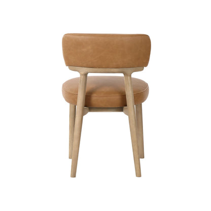 LH Home Willow Leather Armless Dining Chair (Set of 2)