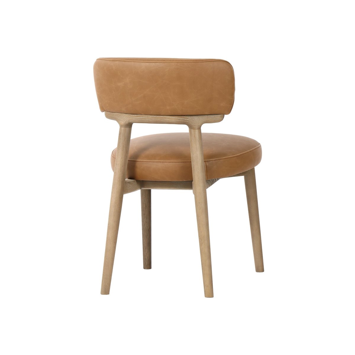 LH Home Willow Leather Armless Dining Chair (Set of 2)