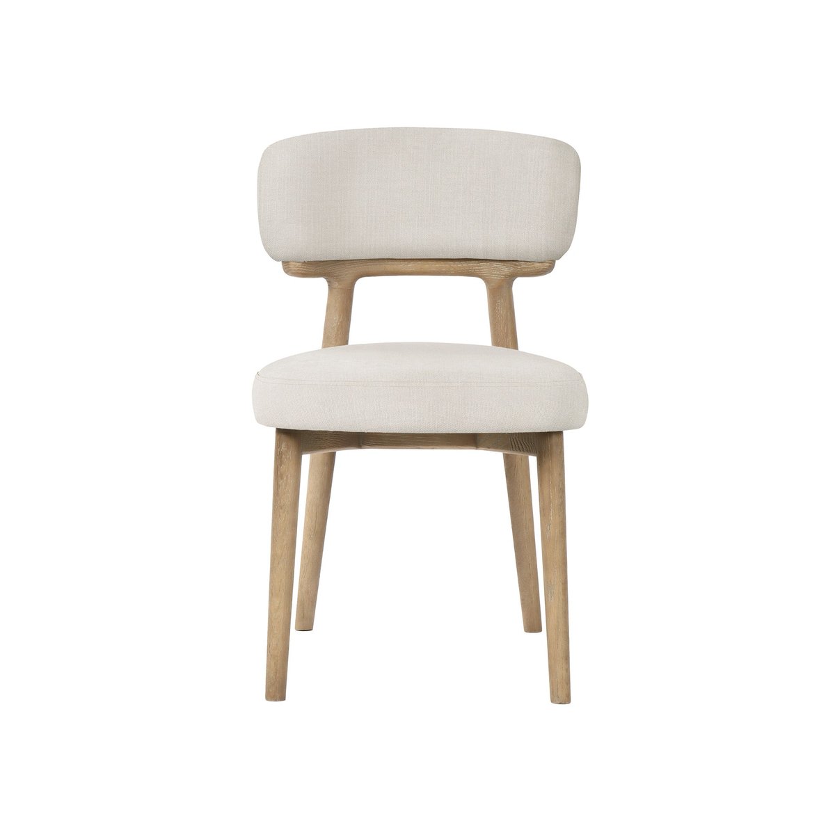 LH Home Willow Leather Armless Dining Chair (Set of 2)