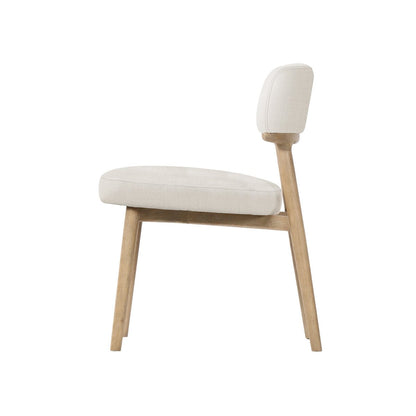 LH Home Willow Leather Armless Dining Chair (Set of 2)