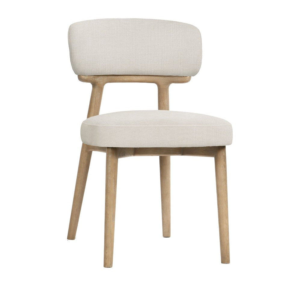 LH Home Willow Leather Armless Dining Chair (Set of 2)