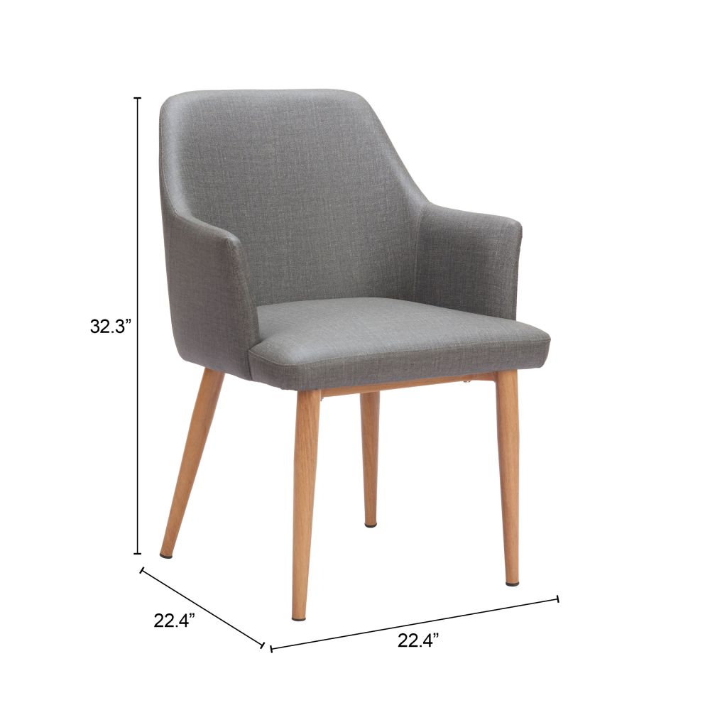 Zuo Modern Wisom Performance Fabric Dining Chair 2PC