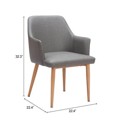 Zuo Modern Wisom Performance Fabric Dining Chair 2PC