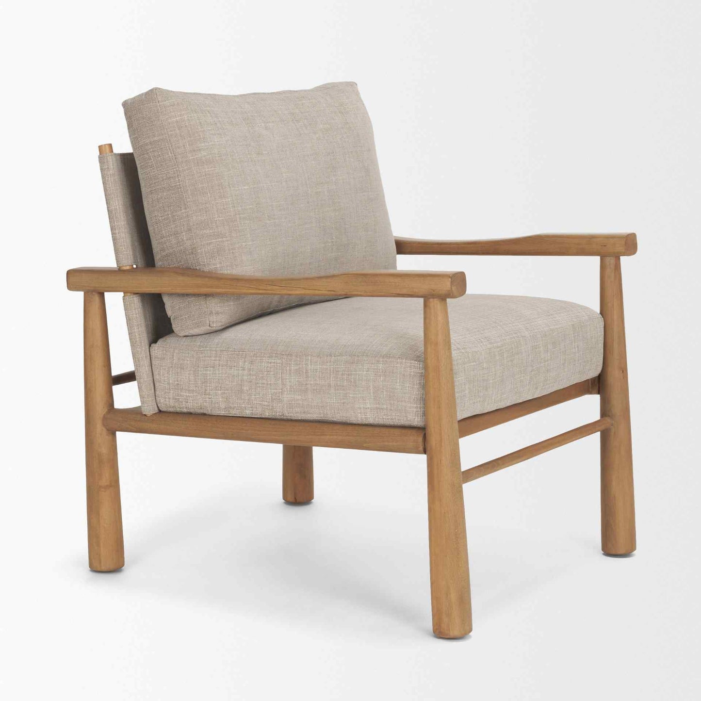 Witton Grey Fabric Backrest Lounge Chair