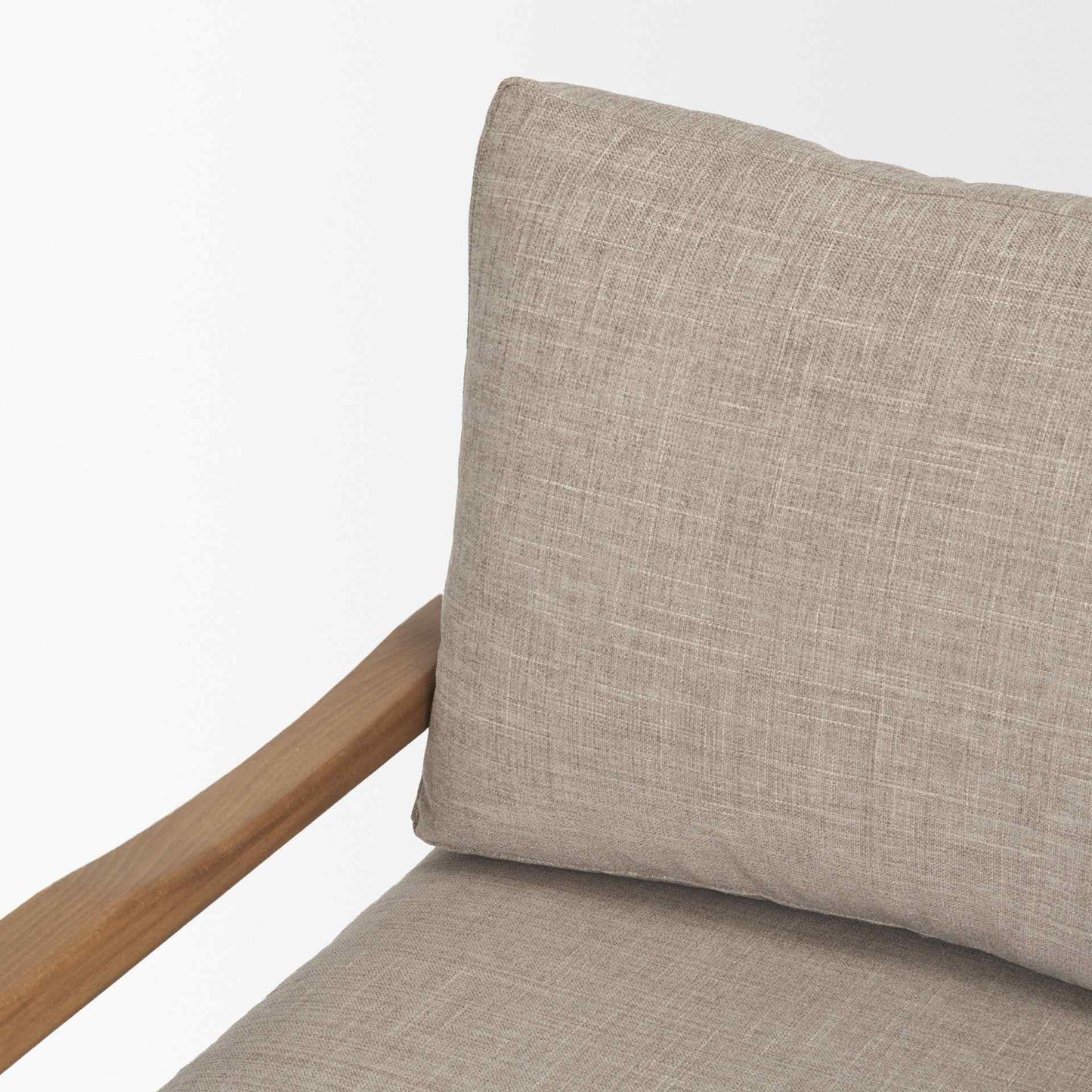 Witton Grey Fabric Backrest Lounge Chair