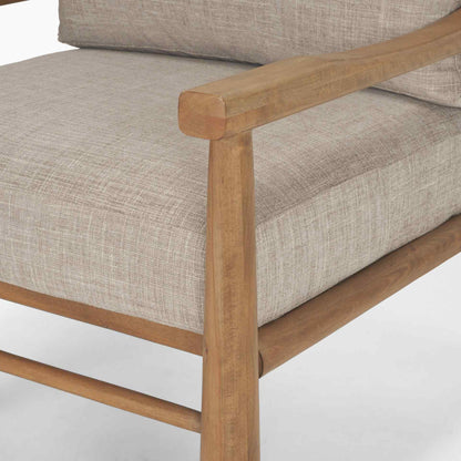 Witton Grey Fabric Backrest Lounge Chair