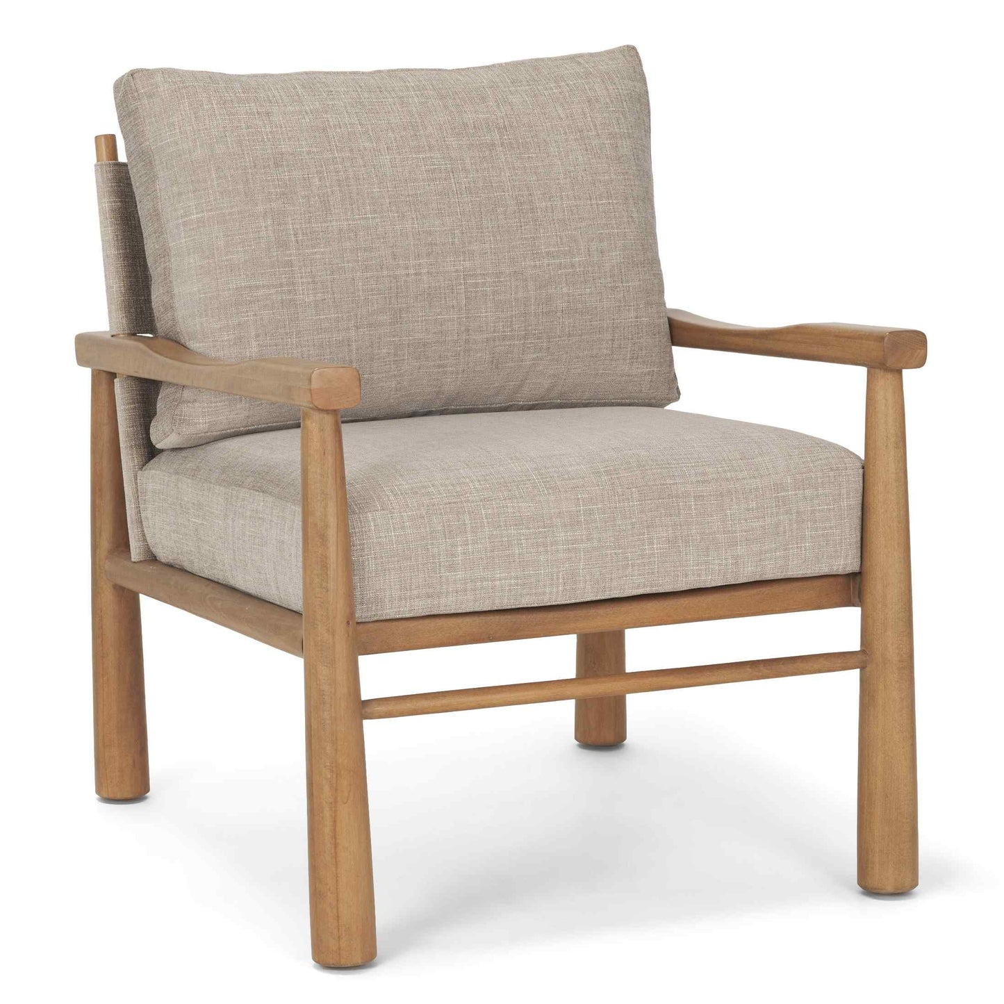 Witton Grey Fabric Backrest Lounge Chair