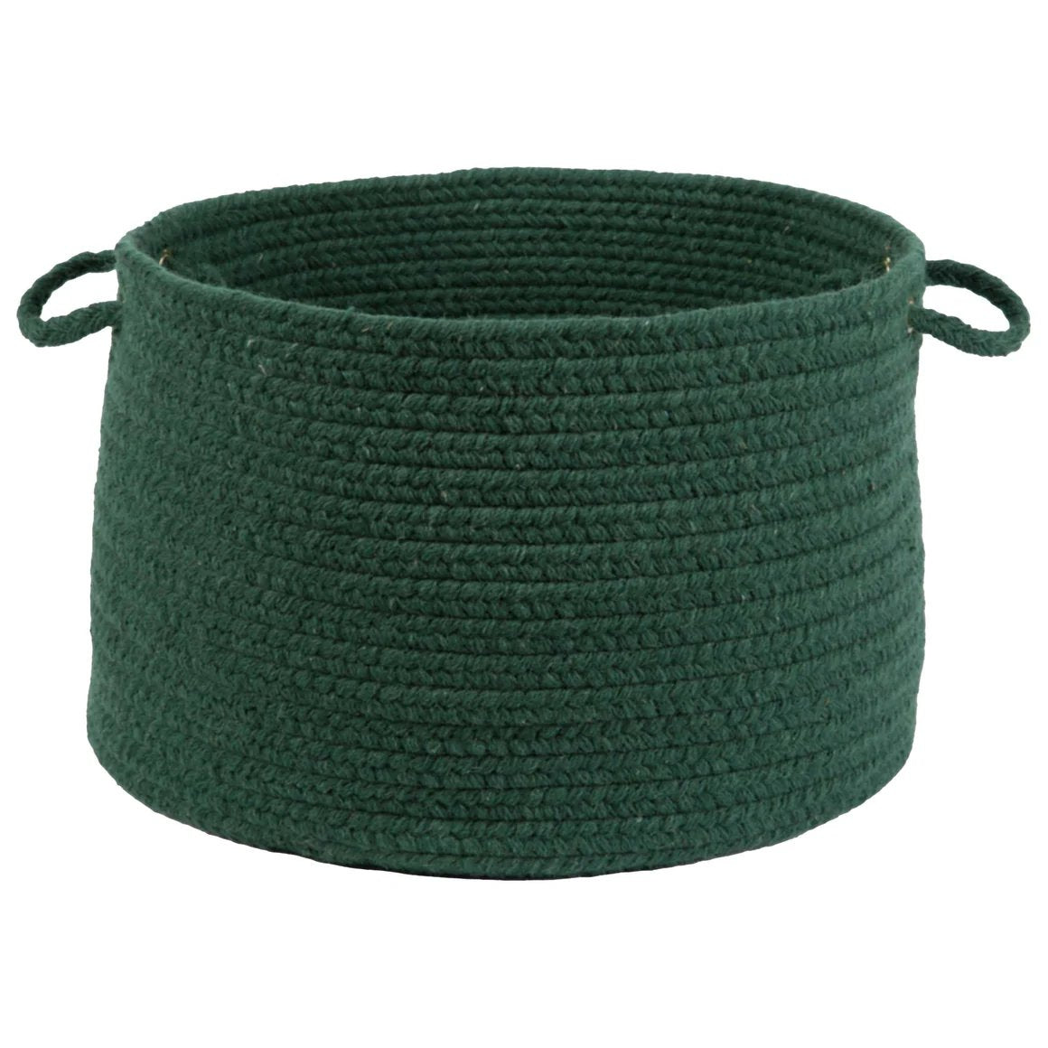 Rhody Rug Wool Solids Braided Handmade Basket