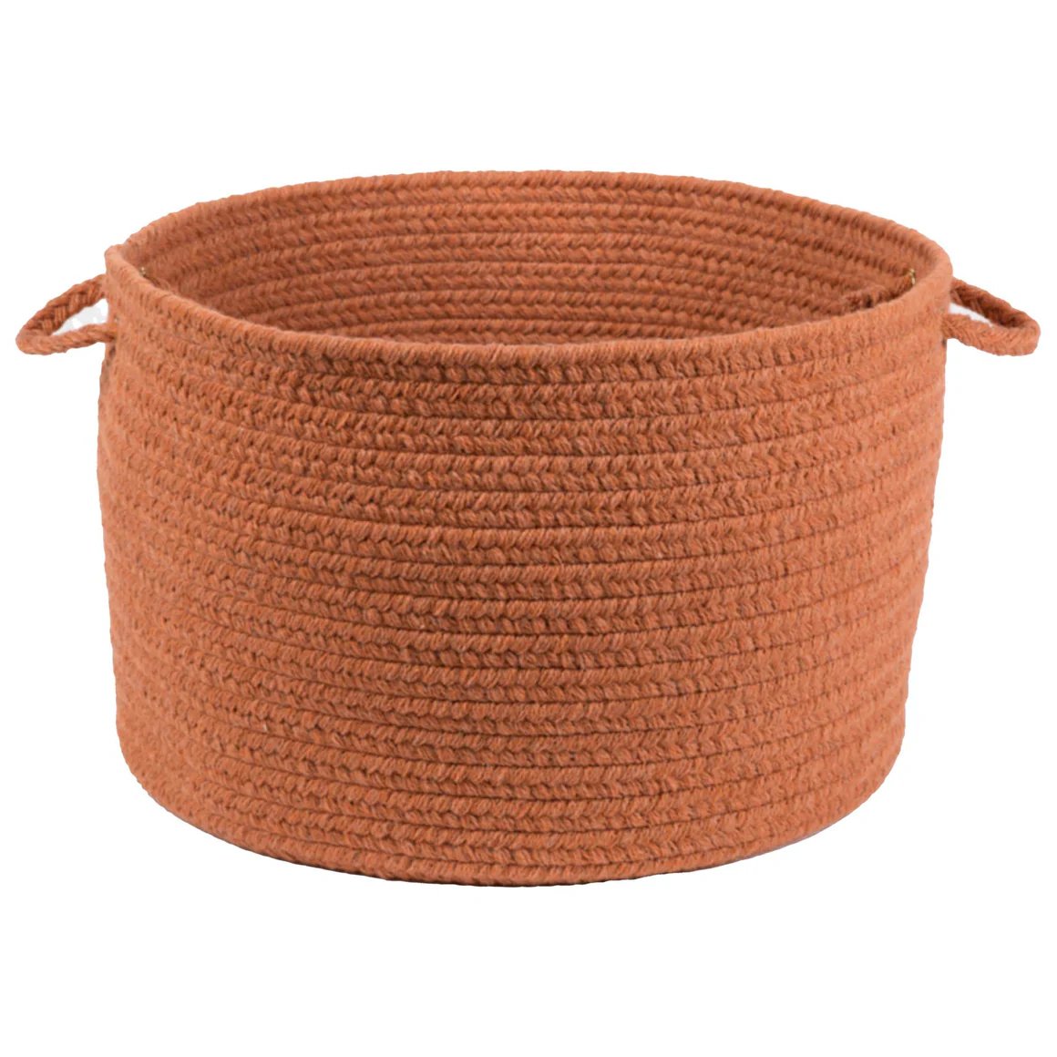 Rhody Rug Wool Solids Braided Handmade Basket