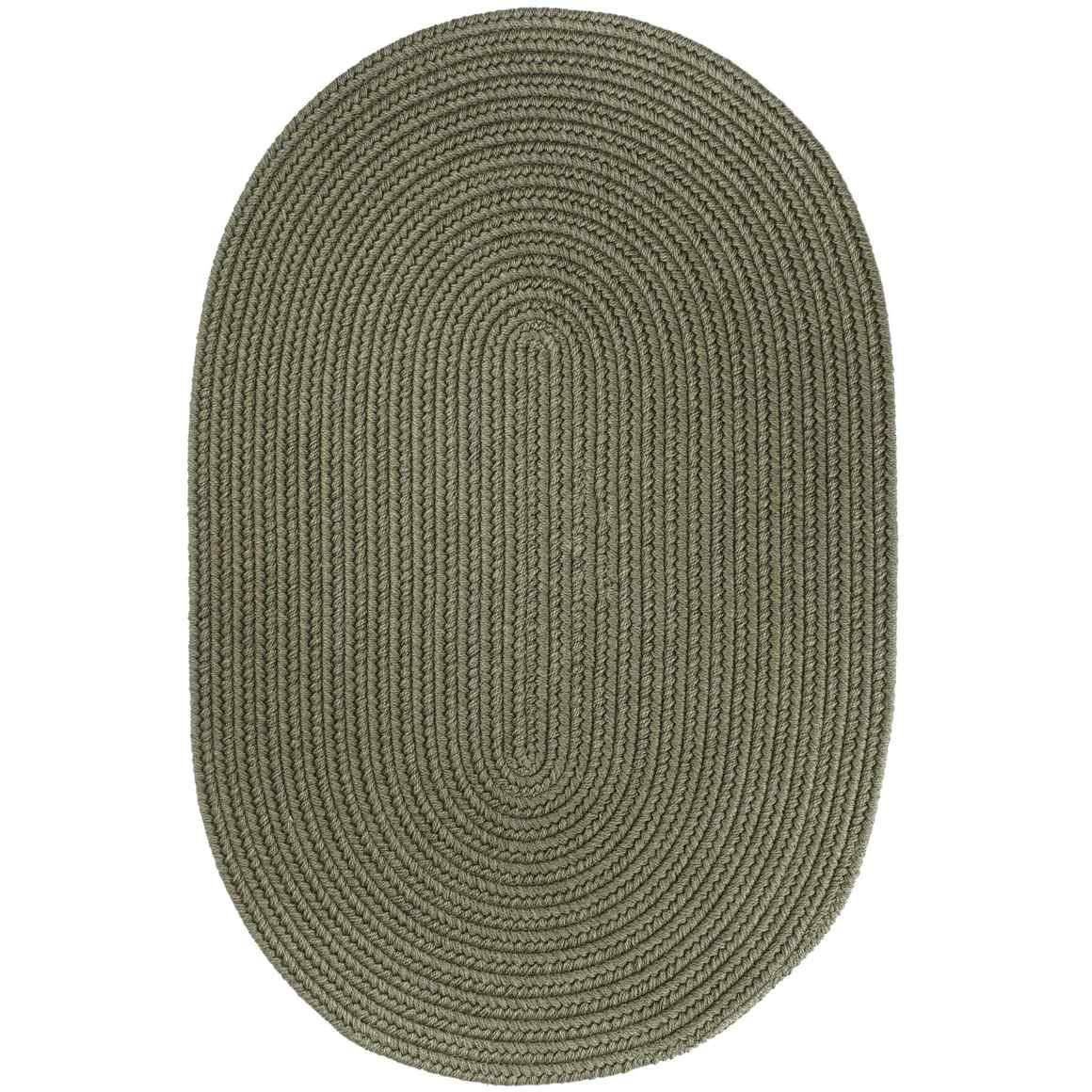 Rhody Rug Wool Solids Braided Oval Area Rugs