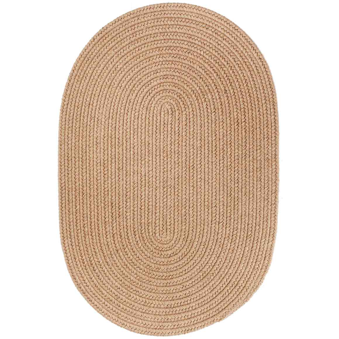 Rhody Rug Wool Solids Braided Oval Area Rugs