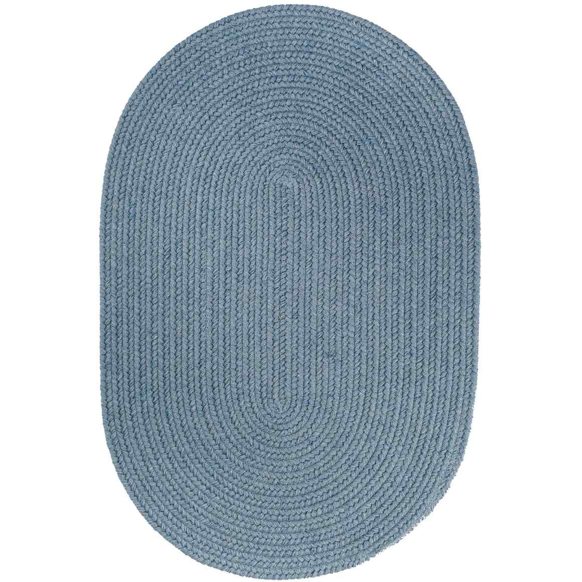 Rhody Rug Wool Solids Braided Oval Reversible Area Rugs