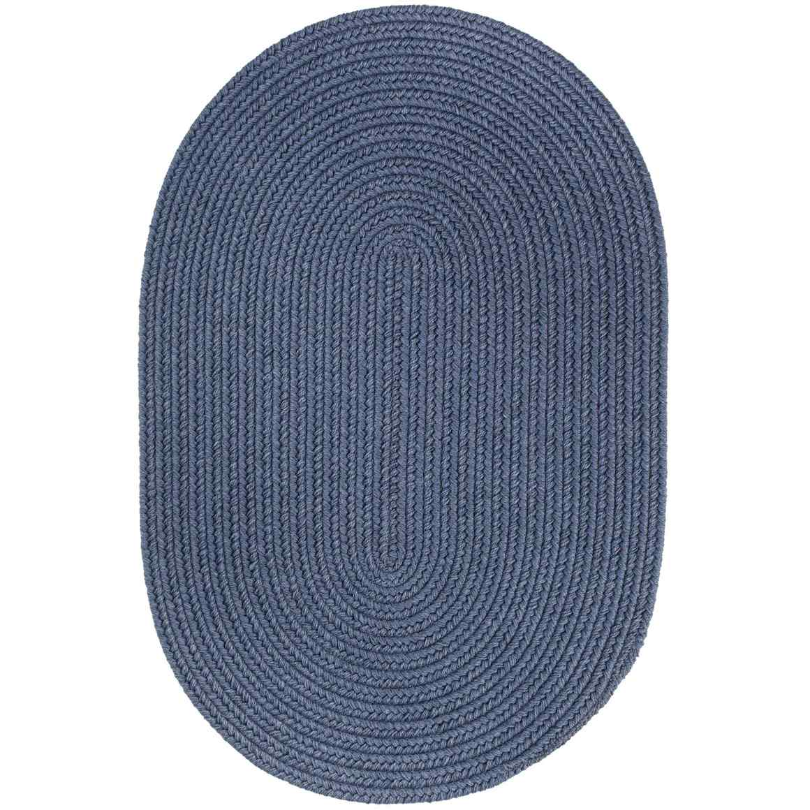 Rhody Rug Wool Solids Braided Oval Reversible Area Rugs