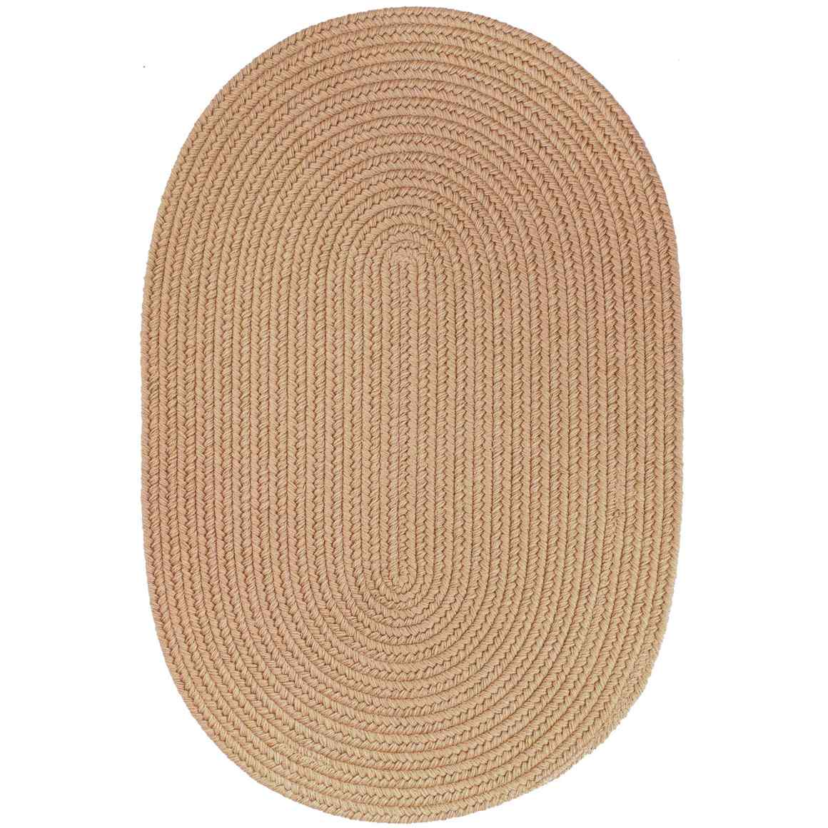 Rhody Rug Wool Solids Braided Oval Reversible Area Rugs