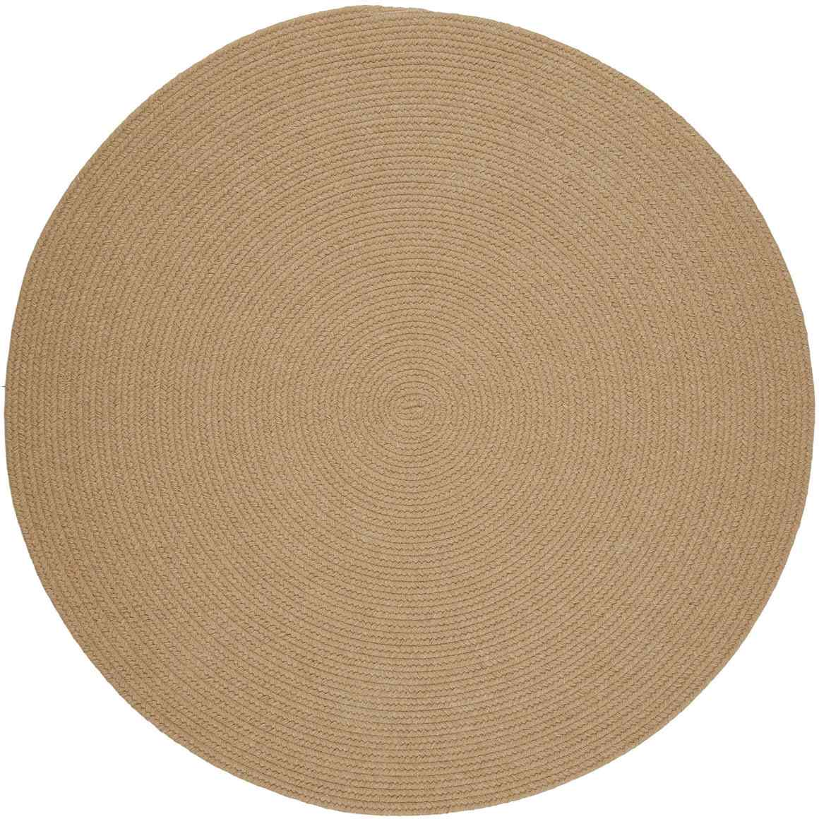 Rhody Rug Wool Solids Braided Round Reversible Area Rugs