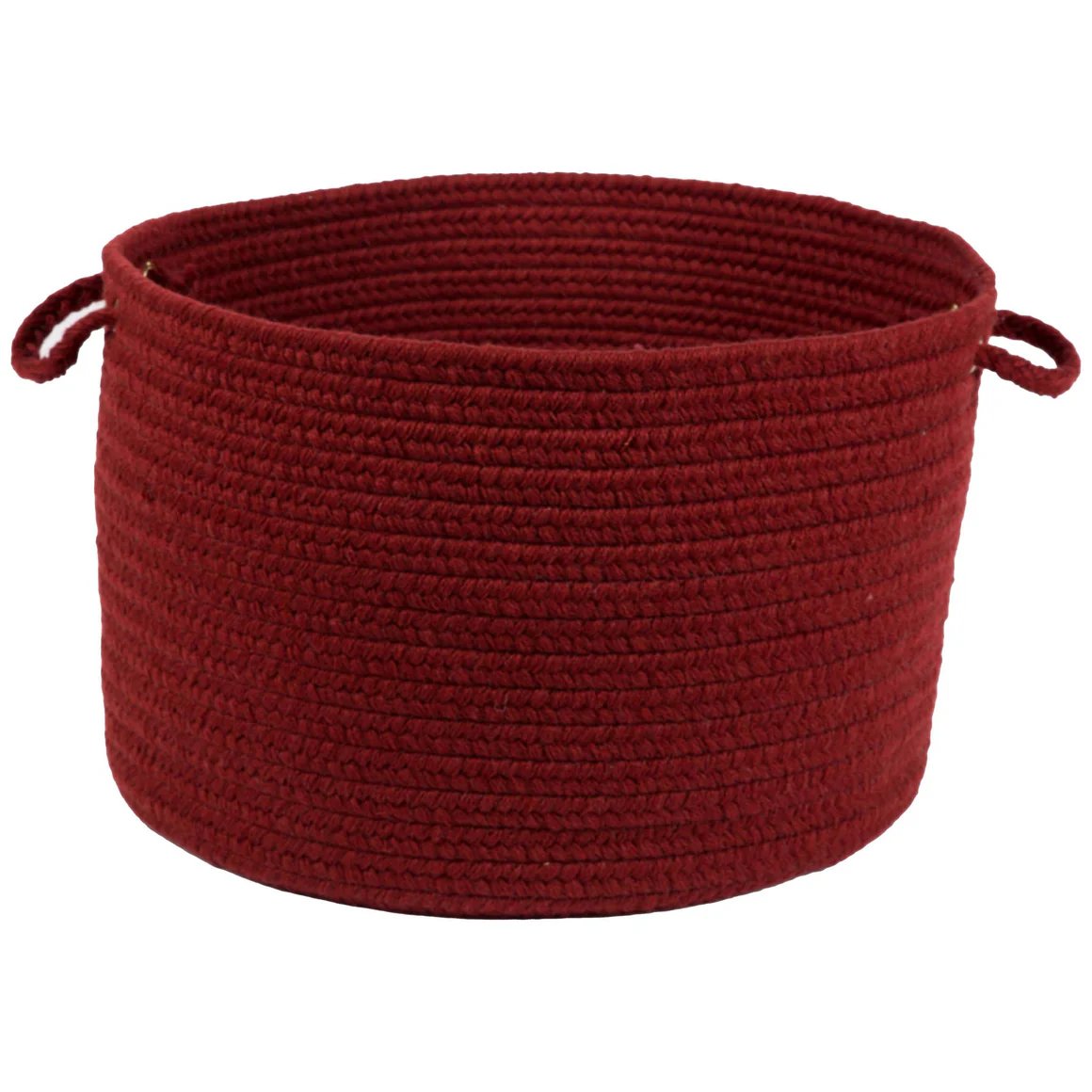 Rhody Rug Wool Solids Flat Braid Handmade Basket
