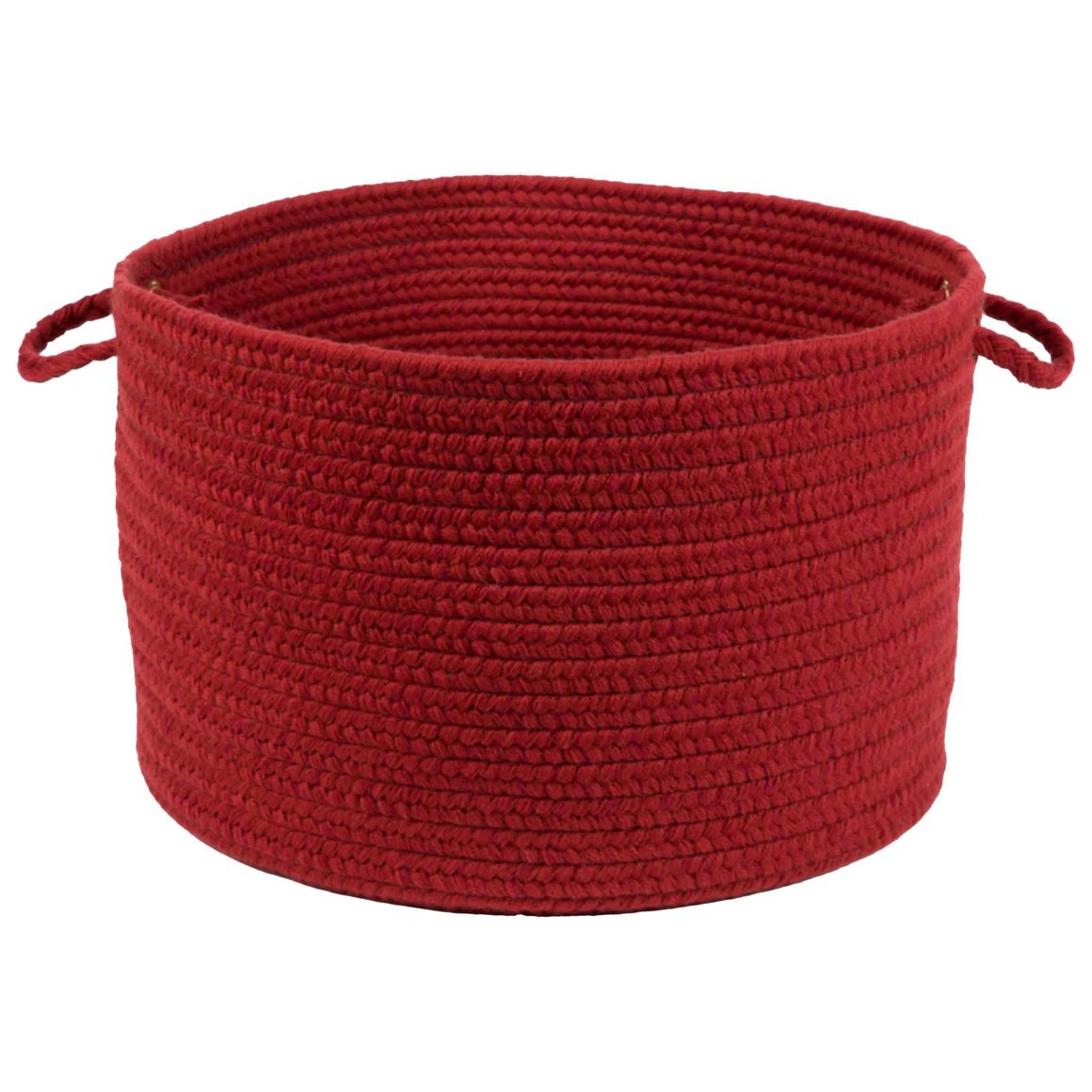 Rhody Rug Wool Solids Flat Braid Handmade Basket